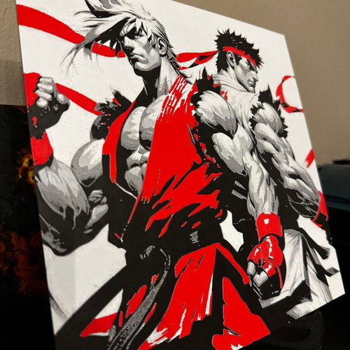 3D embossed image Ken and Ryu from Streetfighter, new