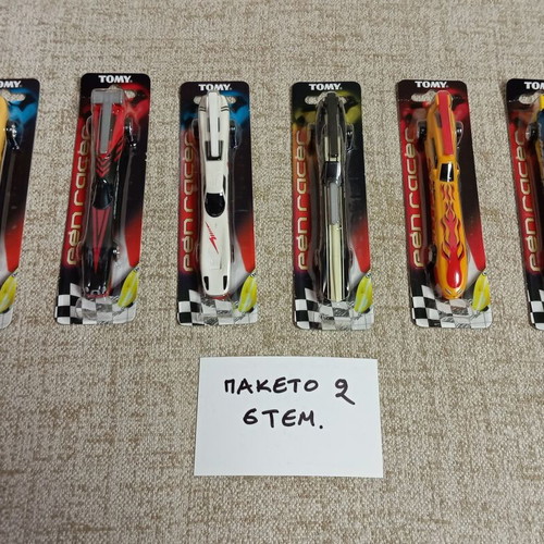 Pen Racer TOMY pen and cars new, pack of 6