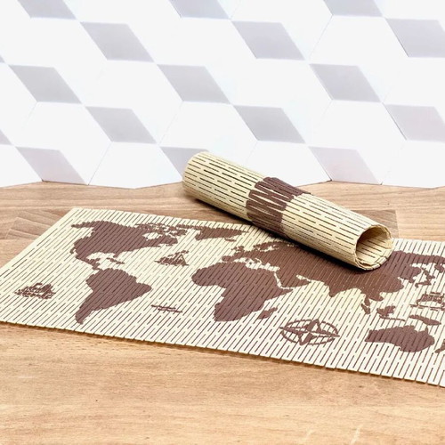 Foldable world map made to order