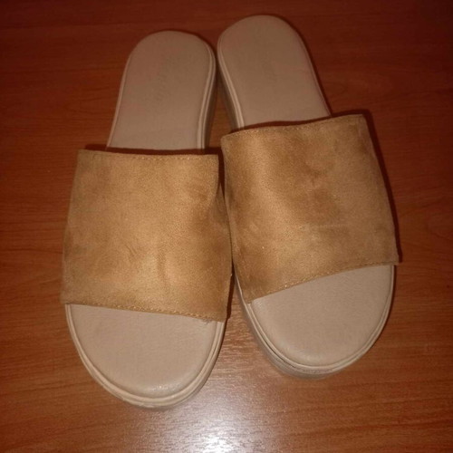 Suede slippers like new, brown, size 38