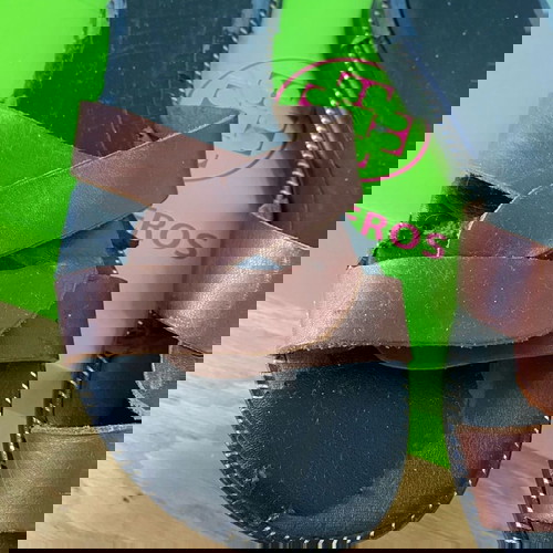 Πέδιλα flat TSOUDEROS μεταχειρισμένα, καφέ, μέγεθος 38