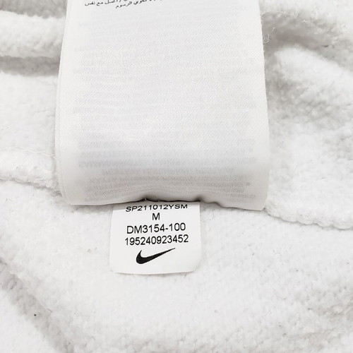 Nike DM3154 Court Fleece Hoodie, men's size M, white