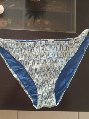 Calzedonia bikini bottom, blue and white, size XL