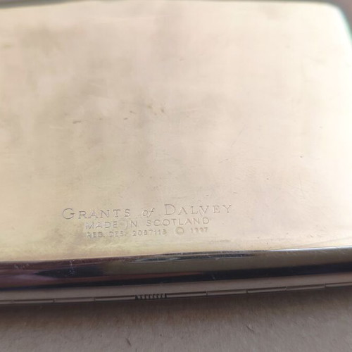 Dalvey Business Card Case used, stainless steel with gold detail
