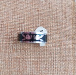 Men's stainless steel bracelet and matching ring with bunny logo