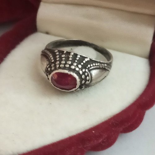Silver 925 vintage ring used, size 54.5