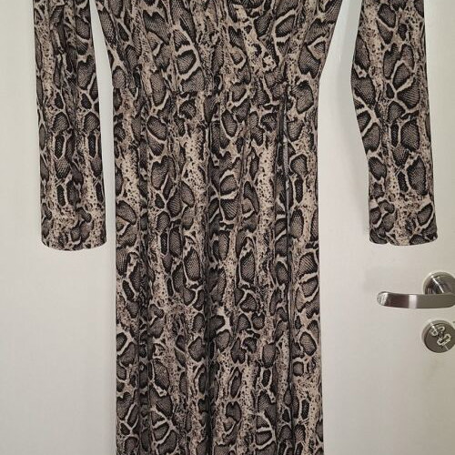 Long wrap dress leopard print Large by Secret like new