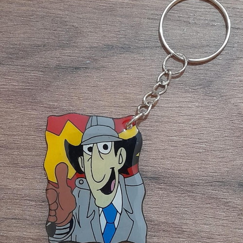 Inspector Gadget keychain new, handmade from shrink plastic
