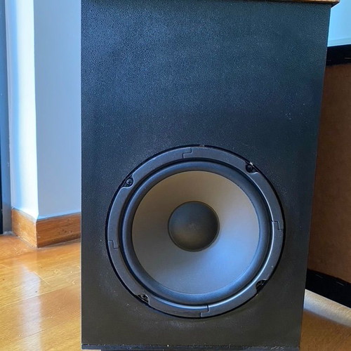 KLH speakers used with solid wood frame