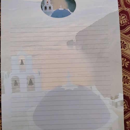 Greek islands writing paper new, 16 sheets