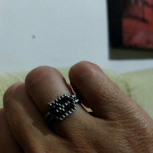 Handmade ring new with precious beads