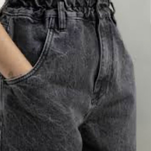 Salt & Pepper "Carla Grey Pearl" Paperbag Denim Shorts (Αφόρετο) – No 26