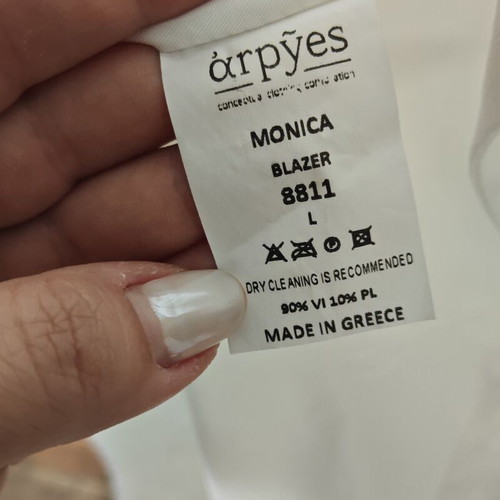 Blazer Arpyes white off white, like new, oversized fit, short sleeve