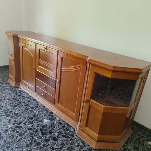 Buffet living room furniture like new, solid wood, 2.30x0.50 m