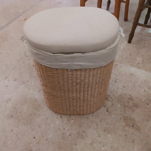 Wicker laundry basket new