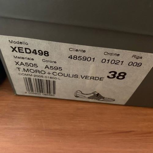 Emporio Armani sneakers like new brown suede with lime laces