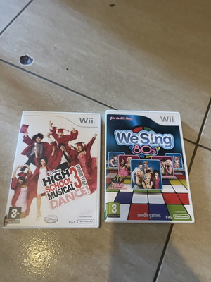 Nintendo Wii games We Sing and High School 3 like new, complete