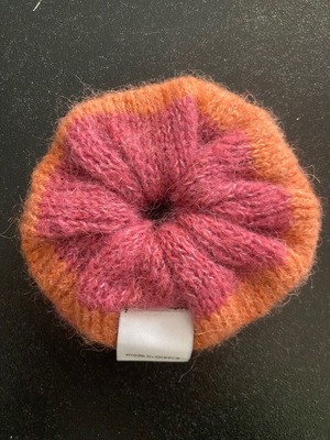 Πλεκτό scrunchie καινούργιο, μεταξωτό με διαφορετικό χρώμα σε κάθε πλευρά