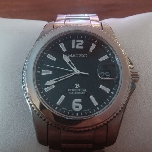 Seiko Brightz SAGM001 wristwatch used, perpetual calendar, titanium