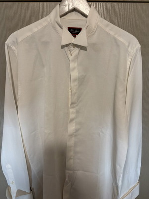 Tuxedo dress shirt Berto Lucci Milano XL slim fit new