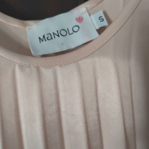 Manolo pleated satin dress like new, multicolor