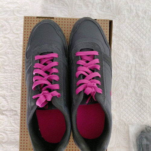 Leather women's Ralph Lauren sneakers like new, gray and pink