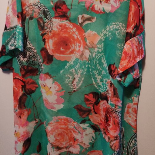 Celestino summer see-through blouse like new, multicolor, size S