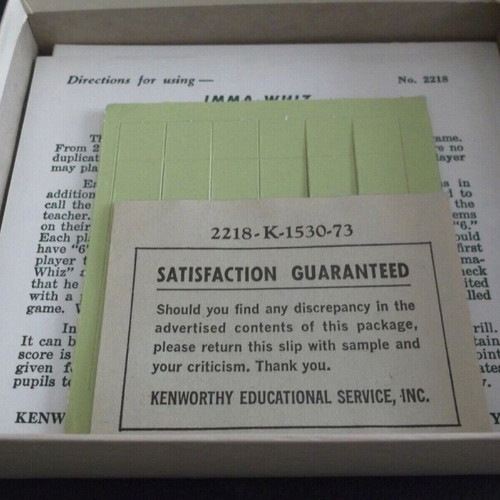 Imma Whiz Vintage Educational Math Game used, multiplication and division
