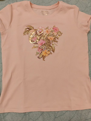 Guess T shirt with floral tiger design, XL