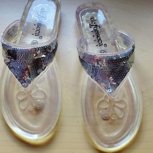De Fonseca silicone slippers size 36 like new, gray