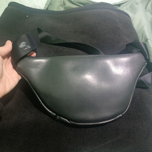 FRNC black quilted belt bag used