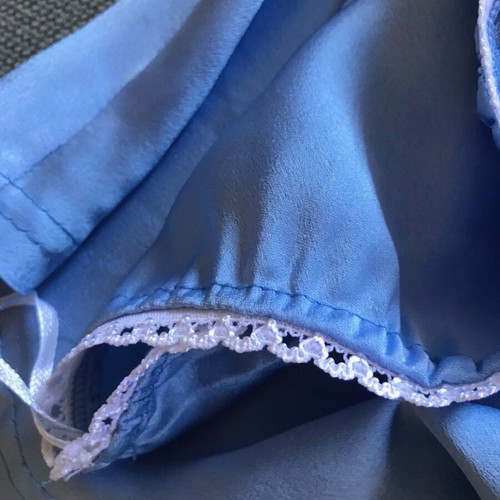 Satin maxi skirt in ciel, like new