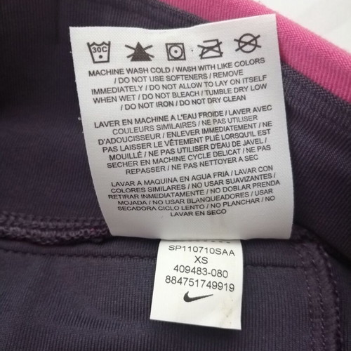 Nike Dri-FIT women's capri leggings XS like new, gray with pink trim