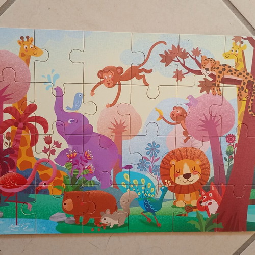 Wooden puzzle used, 24 pieces