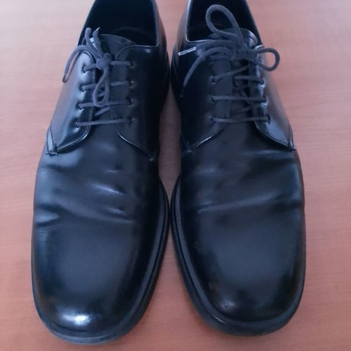 Prada men's shoes used, size 43, black moccasins