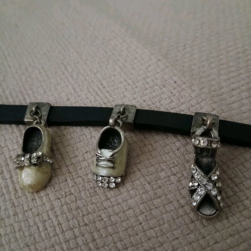 Rubber bracelet with charms like new