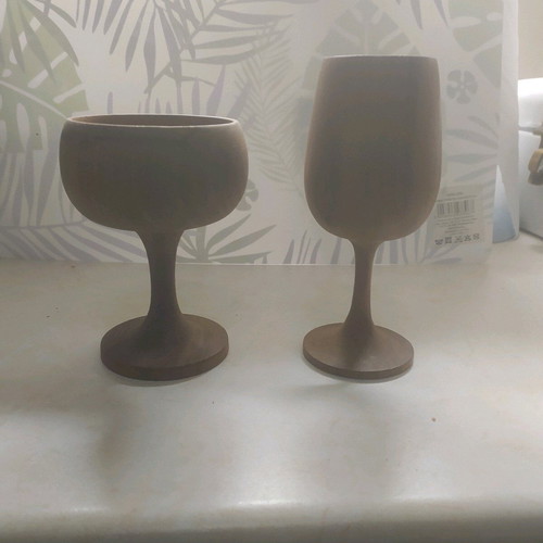 Wooden drinkware set 12 pieces new, decorative and functional