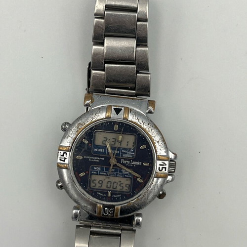 Pierre Lannier Ana-Digi men's watch used, gray