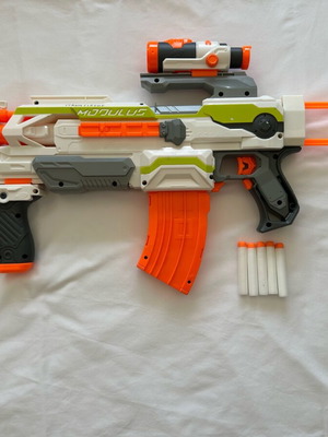 Nerf N-Strike Elite Modulus Ecs10 used blaster with 5 darts