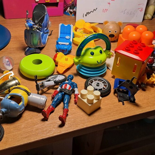 Children's toys used, pack with missing parts