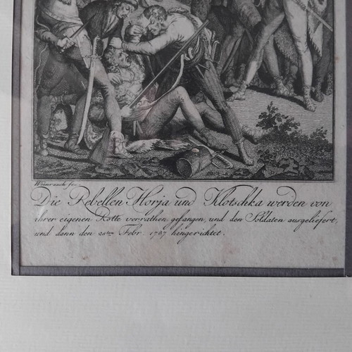 Chalcographies 18th Century by Johann Caspar Weinrauch used, framed set