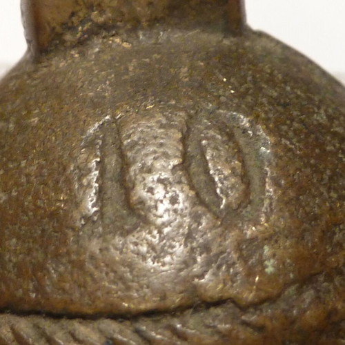 Antique bronze silver bell used, horse ammunition bell N 10
