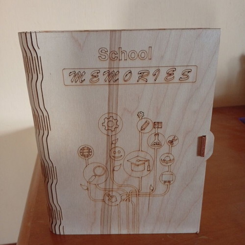Wooden box book School memories like new
