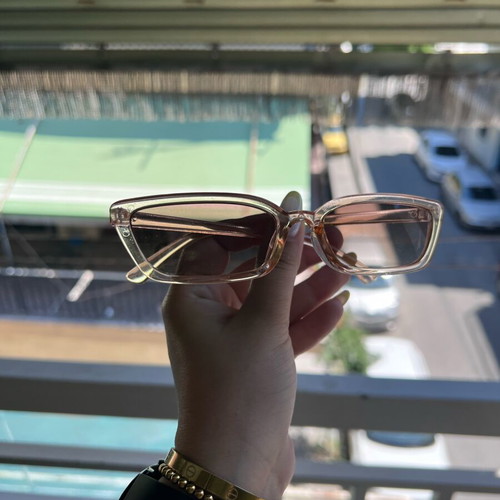 Y2K slim sunglasses set of 2 nude and transparent like new