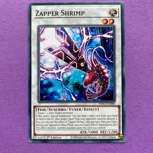 Zapper Shrimp Yu-Gi-Oh Card near mint