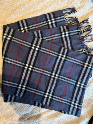 Scarf thin long from London grey blue like new