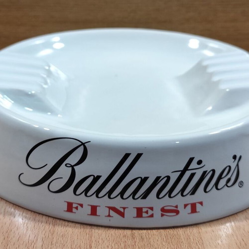 Ballantine's Scotch Whisky Ceramic Ashtray used, vintage promotional