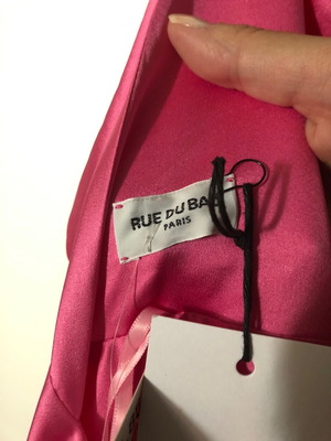 Rue de Balc pink satin maxi dress women's new