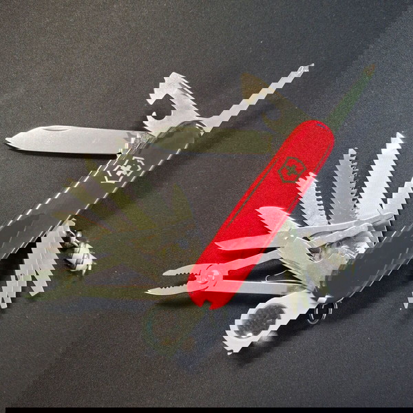 Vintage Victorinox Swiss Champ plus 1.6795 Swiss Army Knife retired.