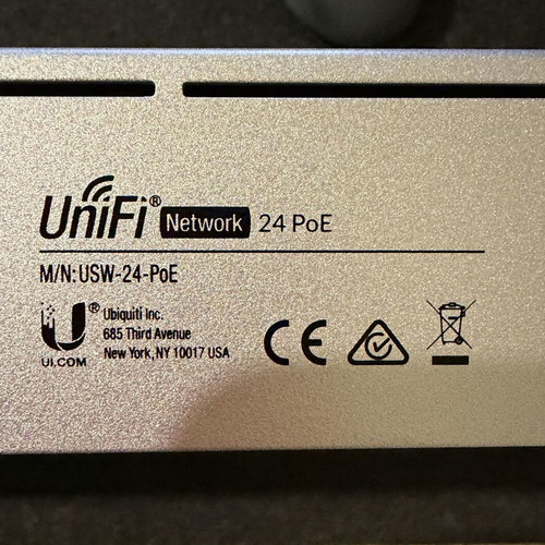 Ubiquiti UniFi USW-24-PoE Managed Switch 24 Ports 1Gbps with 2 SFP Ports like new